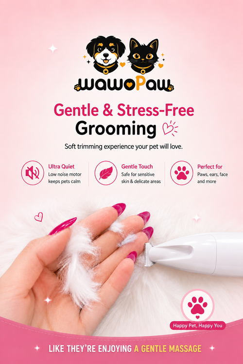 Pet Quiet Grooming Trimmer – Safe Hair Trimmer for Cats & Dogs
